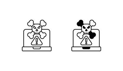 Online Fraud icon design with white background stock illustration