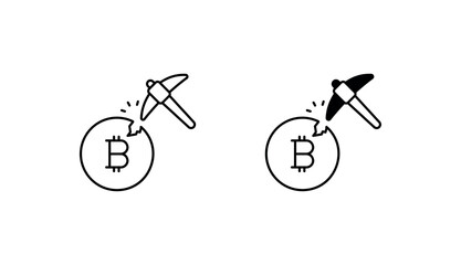 Cryptojacking icon design with white background stock illustration