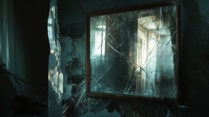 A Cracked Mirror Reflecting a Dark and Disturbed Interior