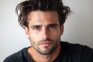 Fototapeta premium Close - up portrait of handsome man looking at you