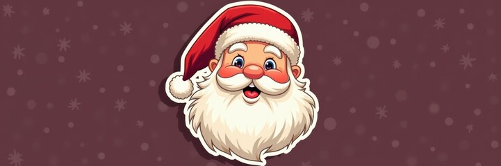 Cheerful and whimsical Santa Claus illustration, perfect for holiday marketing, greeting cards, and festive decorations.