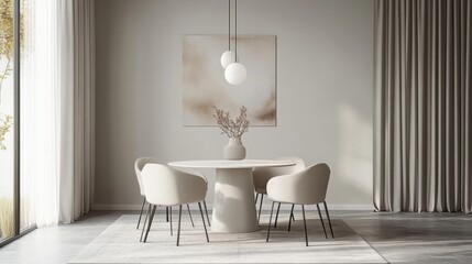minimal style dining room background. 
