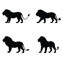 Unique Lion Silhouette Set Designs