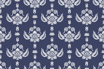 Damask seamless pattern vector,vintage,traditional,ethnic pattern, Turkish motifs, Great for fabric and textile, wrapping, clothing,carpet, Bandana, batik, and wallpaper