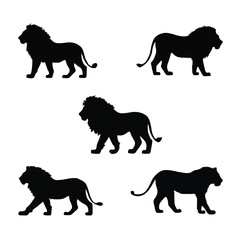Unique Lion Silhouette Collection Designs