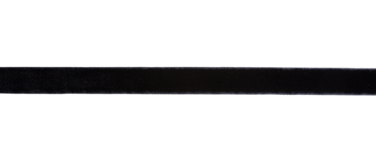 Black ribbon isolated on white transparent, design element. Black Friday concept	