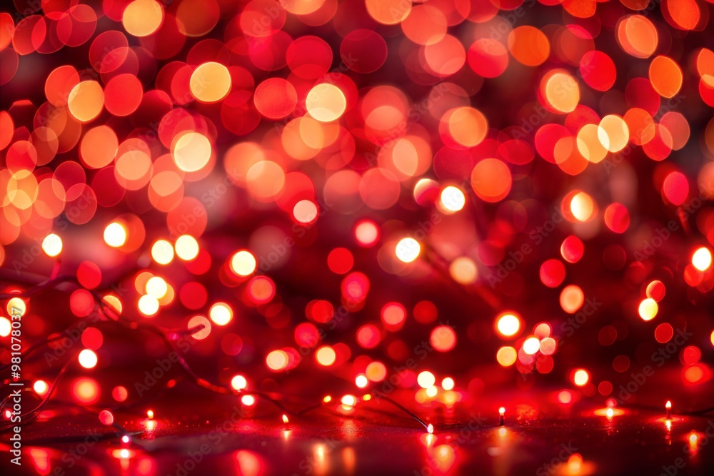 Canvas Prints close-up of blurry red lights creating festive mood