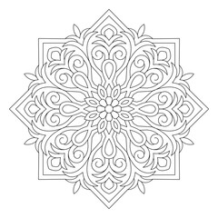 Doodle Zen tangle design mandala coloring book pages for adults