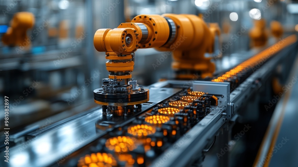 Poster exploring the intricate mechanics of automated guided vehicle movement in a modern facility