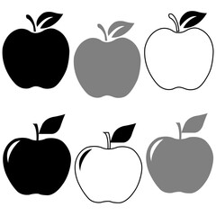 Set of apple icon