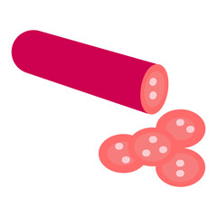 salami icon flat style