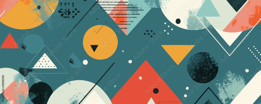Poster abstract angular lines icon flat on white isolated background, vector design.