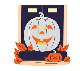 pumpkin halloween theme. halloween background. dark . halloween night. dark theme