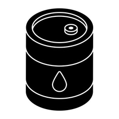 An icon design of oil barrel
