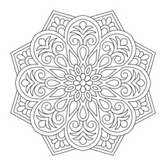 Mandala coloring book antistress for children and adults vector file