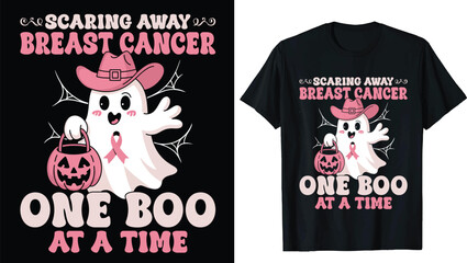 Wizard Ghosts Sweatshirt, Breast Cancer Awareness Halloween T-Shirt, Support Breast Cancer Support Tee,Retro Breast Cancer Png, Breast Cancer Awareness Png, Halloween Pink Ghost png, Halloween Shirt 