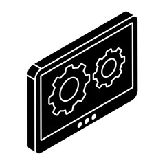 A unique design icon of mobile setting 