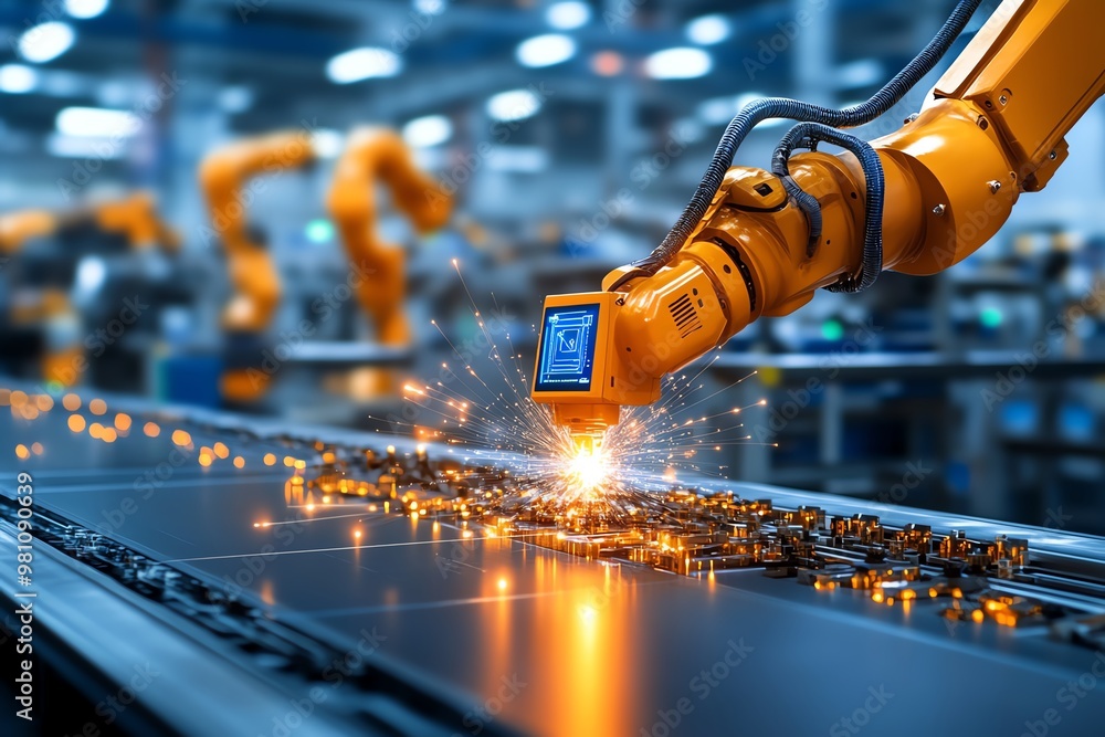 Poster agile production embracing digital transformation, using tools like ai and iot to enhance flexibilit