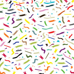 flying ribbon background with colorful