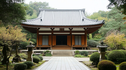 Fototapeta premium japanese garden in the park, japanese shrine