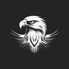 Obraz premium Eagle Head with Wings Logo Design