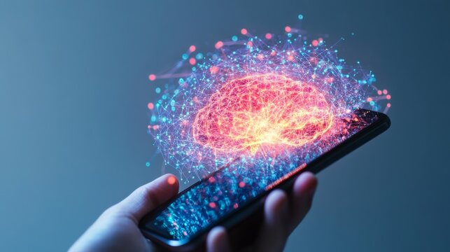 Cutting-edge Brain Training Mobile App Interface on Smartphone for Cognitive Enhancement and Mental Fitness