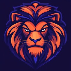 Obraz premium Powerful Lion Mascot Logo Design