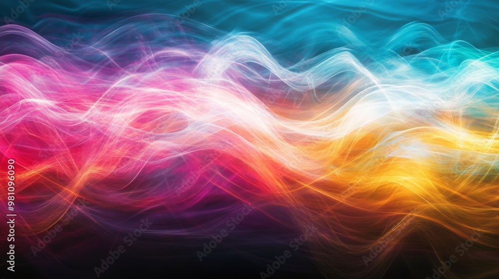 Aufkleber neurovibe: abstract eeg data visualization as digital art