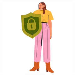 Diversity Businesswoman. Flat Vector Illustration