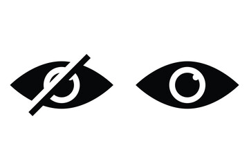 See and unsee eye icon vector EPS 10