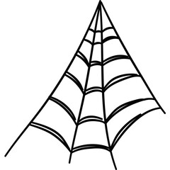 Spider Web Hand Drawn