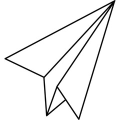 Paper Airplane Outline