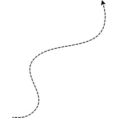 Dotted Curve Line with Arrow