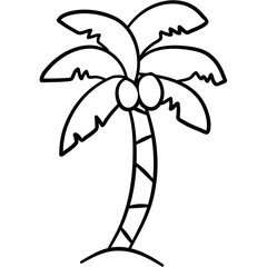 Palm Tree Hand Drawn