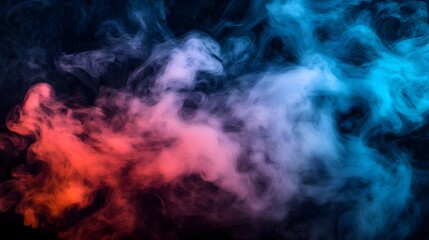 Abstract Blue and Red Smoke Background