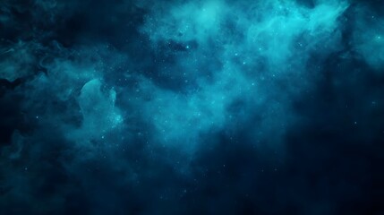 Obraz premium Abstract Blue Nebula Space Background with Stars