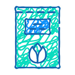 grain sprouts doodle icon sketch vector. grain sprouts sign. isolated symbol illustration