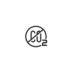 Obraz premium CO gas cloud icon vector, filled flat sign, solid pictogram isolated on white. Carbon monoxide formula symbol, logo illustration. Editable icon. 