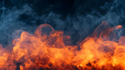 Fototapeta premium Abstract Fire and Smoke Background