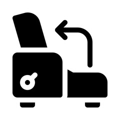 Recliner glyph icon