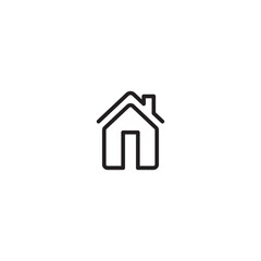 Home icon, website symbol, site sign vector, house icon vector. Simple black flat vector icon with rounded corners. Editable icon.