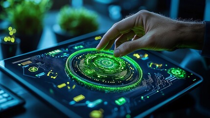 Futuristic Interface Interaction with Touchscreen Device