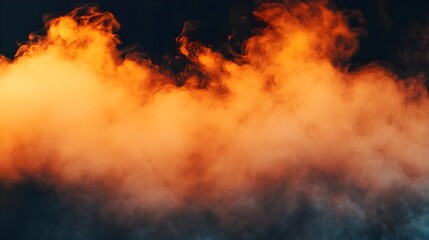 Abstract Orange Smoke Background, Dark & Moody Texture