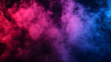 Fototapeta premium Abstract Pink and Blue Smoke on Black Background