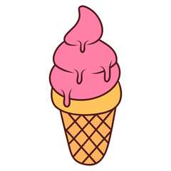 ice cream cone strawberry