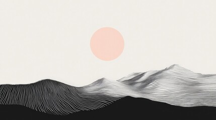 A minimalist poster design with just a few lines of text and a single graphic element, using white space effectively to draw attention.