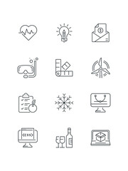 Fototapeta premium social network icon set of icons for web design, vector illustration