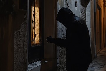 Mysterious Figure in a Dark Alley