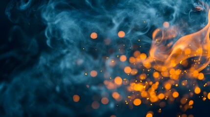 Fototapeta premium Abstract Smoke and Sparkles Background