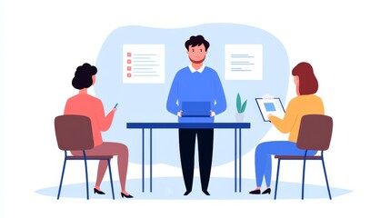 Business people collaborating in a meeting at the office, working together as a team in a professional setting